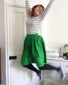 Green skirt